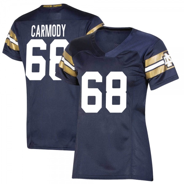 Michael Carmody Notre Dame Fighting Irish NCAA Women's #68 Navy Premier 2021 Shamrock Series Replica College Stitched Football Jersey LHY1455HS
